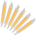 YDHNB 118mm R7S Ampoule LED, 20W Dimmable COB Filament Linéaire 360 Degrés J118 Lampe Projecteur 2000LM équivalent Ampoule Halogène 200W pour Applique Murale/Lampadaire,Warm White 6pcs,220V