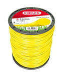 Oregon Yellow Round Strimmer Line Wire for Grass Trimmers and Brushcutters, Professional Grade Nylon, Fits Most Strimmers, 2.4 mm x 264 m (69-365-Y)
