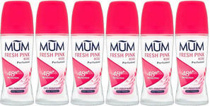 Mum Fresh Pink 48 Hours Roll On Deodorant, 50ml, Pack of 6