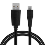 Câble USB pour Garmin Edge 520 Plus, 820, 1000, 1030 / Dashcam 55 / Zumo 595 / Approach / Dezl 760 - 1m Fil charge data 1A noir cordon PVC
