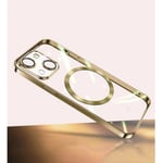 Mobilskal MagSafe Transparent iPhone 15 Plus, Gold