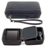 Black Hard Carry Case For Garmin nuviCam LMT-D LMTHD DezlCam 6'' GPS Sat Nav Dash Cam With Accessory Storage and Lanyard