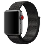 Apple Watch 9/8/7/6/5/4/3/2/1/SE - 41/40/38mm armband i Nylon m/velcro Svart