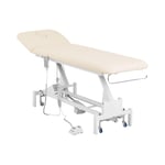 physa Elektriskt massagebänk - 1 motor 100 W 207 x 68 53 92 cm 200 kg vit/beige