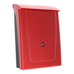 Boîte aux Lettres HDM-710 HomeDesing, Couleur Rouge-Noir, Serrure à Cylindre avec 2 clés, Plastique, an. x Al. 250x340 mm, Kit de Fixation Inclus