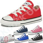 Boys, Girls Converse All Star Low Infants Ox Plimsolls Trainers Shoes Pumps S...