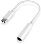 Type-C To 3.5mm Audio Adapter USB C to 3.5 Headphone Jack Adapter Cable - White