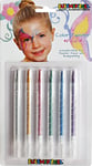 Eulenspiegel 626528 - Crayons de maquillage Color Twister Pearl, 6 couleurs pour le face painting et le body painting