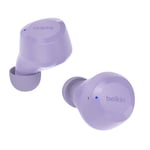 Belkin SoundForm Bolt True Wireless In-Ear Headphones - Lavender IPX4 Sweat & Water Resistant - Easy touch controls - Bluetooth 5.2 - Up to 9 Hours Battery Life / 28 Hours Total with Charging Case - 2 Year Warranty