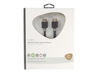Nedis - Hdmi-Kabel Med Ethernet - Hdmi Hane Till Hdmi Hane - 7,5 M - Antracit (Svart) - Rund