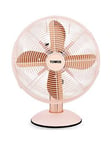 Tower Cavaletto 12-Inch Metal Desk Fan - Baby Pink / Rose Gold