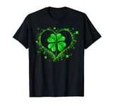 St Patricks Day Shirt Women Shamrock heart Irish tshirt Gift T-Shirt