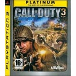 Call of Duty 3 PLATINUM for Sony Playstation 3 PS3 Video Game