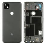 Google Pixel 4a Back Cover Housing Frame Glass Camera Lens Black Burnished