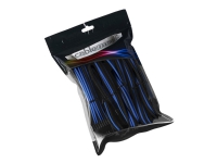 CableMod PRO Series ModMesh - Skjøteledningskabelsett - formstøpt - svart, blå