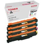 4X cartouche de toner compatible-toner Brother TN-243 TN-247 (1noir 1jaune 1magenta 1cyan) Avec puce