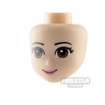LEGO Friends Minifigure Head Brown Eyes and Smile