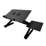 Laptop Computer Notebook Stand Foldable Table Desk Tray Cooling Fan Mouse Holder