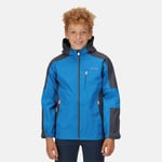 Regatta Breathable Toddlers Blue and Grey Colourblock Calderdale II Waterproof Jacket, Size: 3-4 Years
