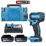 Makita DTD152 18V Impact Driver With 2 x 6Ah Batteries, Charger, Case & Inlay