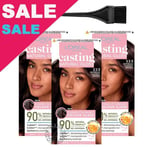 L'Oreal Casting Creme 223 Espresso Dark Brown Ammonia Free Hair Color Pack of 3