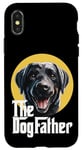 Coque pour iPhone X/XS The Dog Father Labrador Retriever Lab Dad Daddy Noir