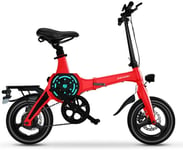 LAZNG Electric bicycle Electric Bicycle 14 Inch Portable Folding Electric Mountain Bike for Adult with 36V Lithium-Ion Battery E-bike 400W Powerful Motor Suitable for Adult Easy to Store in Car