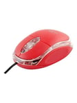 Titanum RAPTOR 3D Wired Mouse USB Red - Mus - Optisk - 3 knapper - Rød