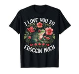 Valentines Day Frog February 14 Romantic Toad Frog Lover T-Shirt