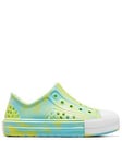 Converse Kids Girls Play Lite Cx Hyper Brights Slip Trainers - Turquoise, Blue, Size 1.5 Older
