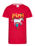 Pippi Langstrømpe Pippi T-Shirt 2 Röd