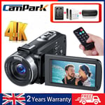 4K 42MP Handheld DV Video Camera Camcorder 18X Zoom YouTube Recorder Vlog Audio~