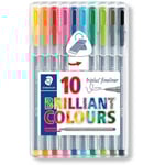 Staedtler Fineliner Triplus fiberpennor 0,3mm, 10 olika färger