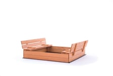 Sandlåda - med lock & bänkar - 140x140cm - impregnerat trä