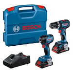 Bosch Professional Combo Kit GSB 18V-90 C + GDR 18V-210 C (incl. 2X 4.0 Ah ProCORE Batteries, Charger GAL 18V-40, in L-Case)