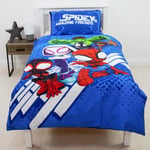 Spidey and His Amazing Friends Single Duvet Cover Spiderman Reversible Bedding