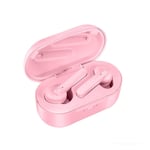 Fashion Bluetooth Earphone, Air Wireless Headphones Bluetooth 5.0 Earphone, With Mic Charging Pods Headsets Stereo In-Ear Earplugs, for Gym Office Home, for Phone (Color : Pink)