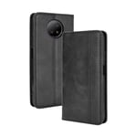 TOPOFU Case for Xiaomi Redmi Note 9T 5G, Premium PU Leather Wallet Cover with Card and Cash Slots, Flip Magnetic Closure Shell for Xiaomi Redmi Note 9T 5G (Black)