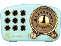 FM radio with BT Feegar Retro speaker blue