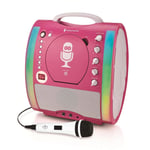 Singing Machine Classic Series CD+G Bluetooth Karaoke Machine Light Show - Pink