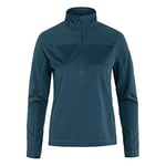 Fjallraven 87141-534 Abisko Lite Fleece Half Zip W Sweatshirt Women's Indigo Blue Size XXS