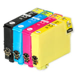 4 XL Ink Cartridges (Set) for Epson WorkForce WF-2930DWF & WF-2950DWF