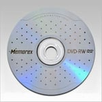 5 Genuine Memorex Blank DVD-RW discs 2x 4.7GB 120 mins Rewritable Sleeves