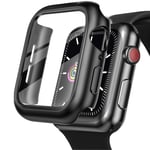 FMPC TPU Case Compatible for Apple Watch Series 5 / Series 4 44mm, iWatch Screen Protector Ultra-Thin Overall Protective Bumper Cover for Apple Watch Series 5/4 Smartwatch Accessories Black
