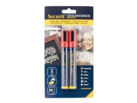 Securit® original kritpennor i två uppsättningar i rött
