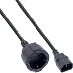 InLine 16659L câble électrique Noir 2 m Prise d'alimentation type F Coupleur C14 - Cables électriques (2 m, Male connector / Female connector, Prise d'alimentation type F, Coupleur C14, H05VV-F, Noir)