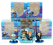 honeyya 5 Pieces/Lot One Piece Figure Toys Luffy Nami Robin Chopper 20Th Anniversary Anime Model Toys