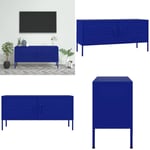 Tv-bänk marinblå 105x35x50 cm stål - TV-skåp - Hifi -skåp - Home & Living