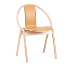 Ton - 314 05 Again Chair Natural Beech Lacquered Elmo Leather 43024 - Elmo 43024 - Matstolar - Läder/Trä