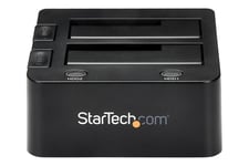 StarTech.com Dual-Bay USB 3.0 to SATA Hard Drive Docking Station, USB Hard Drive Dock, External 2.53.5 SATA IIIIII, SSDHDD Docking Station, Hot-Swap Hard Drive Bay - Top-Loading - lagringskontrol - SATA 6Gb/s - USB 3.0